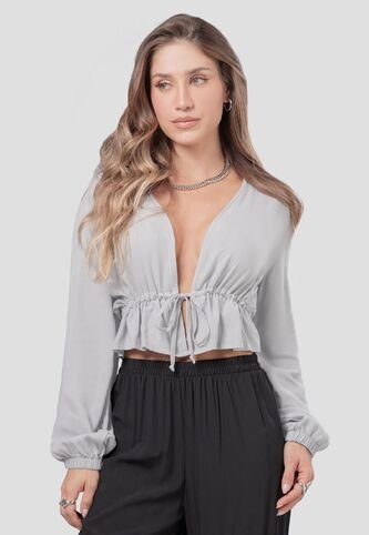 Blusa Mujer Gris Claro Atypical 111937 Atypical