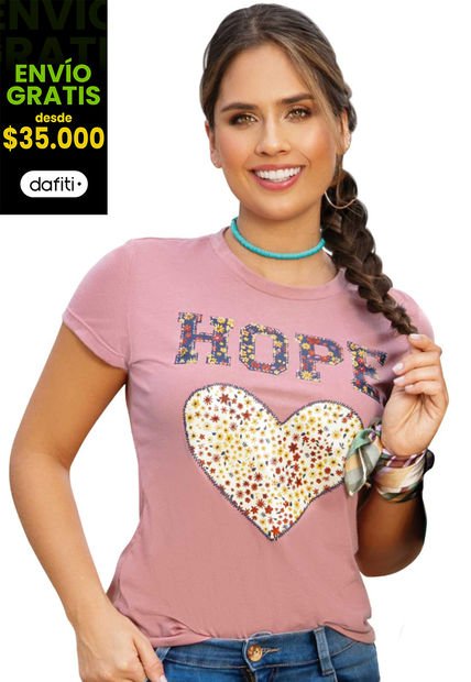 Camiseta Mujer Rosa Atypical 93002