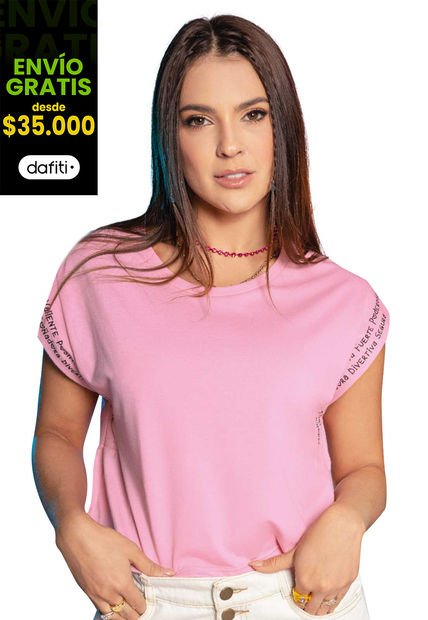 Camiseta Mujer Rosa Atypical 4525