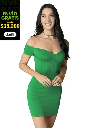 Vestido Corto Mujer Verde Antioquia Atypical 4555