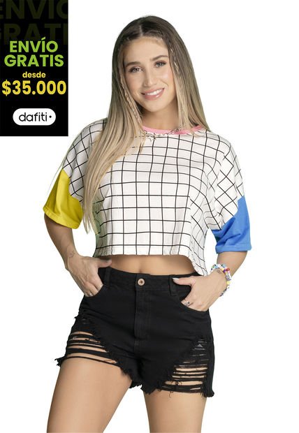 Camiseta Mujer Multicolor Atypical 4553