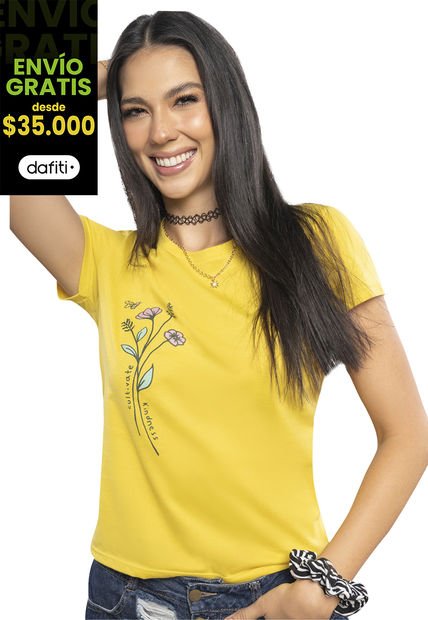 Camiseta Juvenil Amarillo Atypical 87102