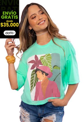 Camiseta Mujer Verde Atypical 31521