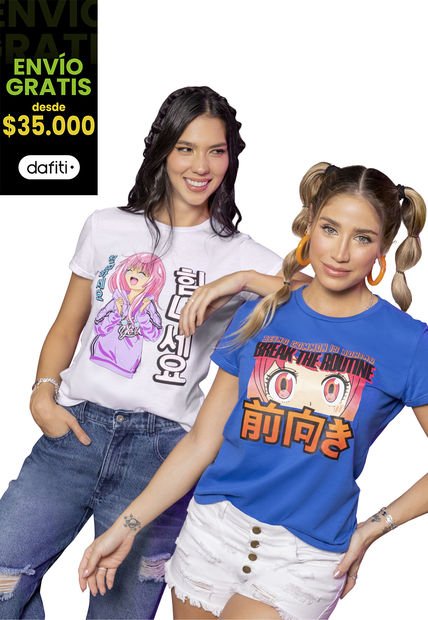 Camiseta Mujer Azul Rey Atypical 4905