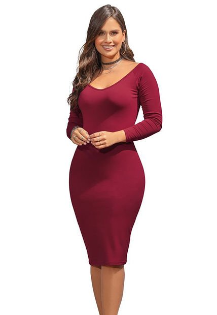 Vestido Vinotinto Atypical 72326