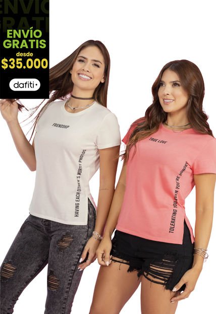 Camiseta Mujer Marfil Atypical 2093