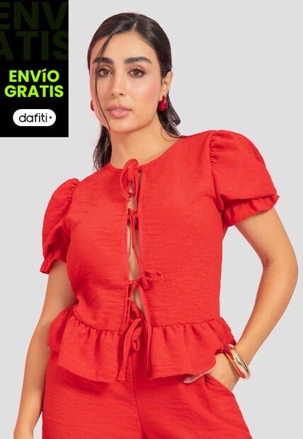 Blusa Mujer Rojo Atypical 112488
