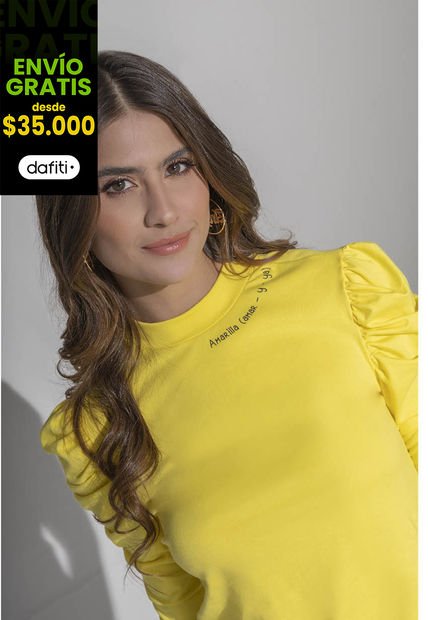 Camiseta Mujer Amarillo Atypical 5427