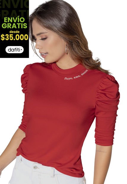 Camiseta Mujer Rojo Atypical 5429