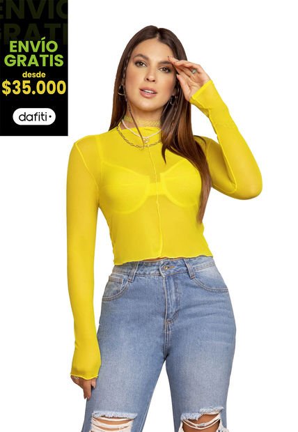 Camiseta Mujer Amarillo Atypical 9590