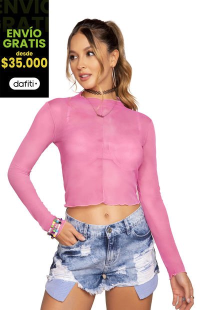 Camiseta Mujer Rosado Atypical 9590