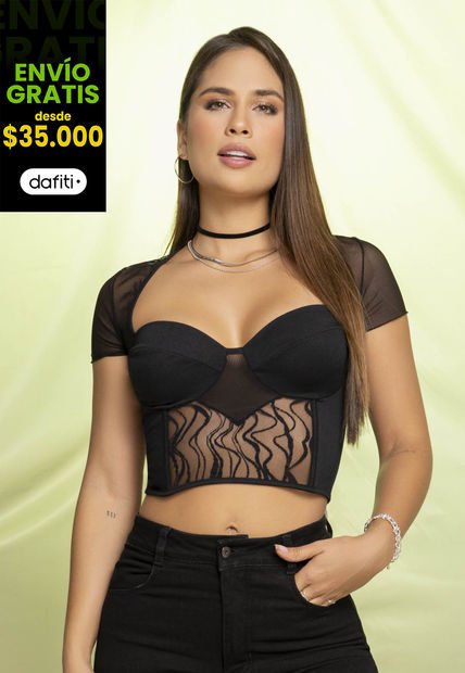 Blusa Mujer Negro Atypical 2386