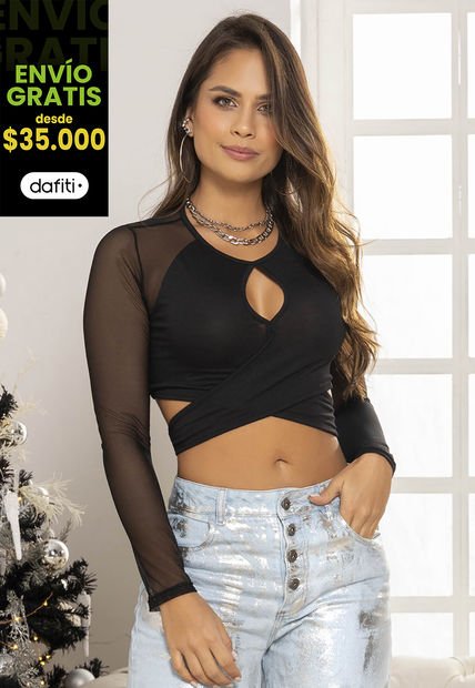 Blusa Mujer Negro Atypical 2711