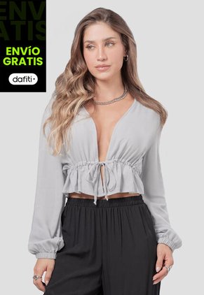 Blusa Mujer Gris Claro Atypical 111937