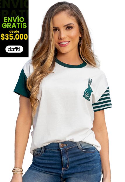 Camiseta Mujer Verde Atypical 92655