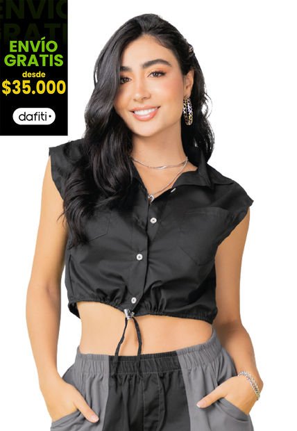 Camisa Mujer Negro Atypical 2339