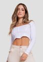 Crop Top Mujer Blanco Atypical 106871 de Atypical