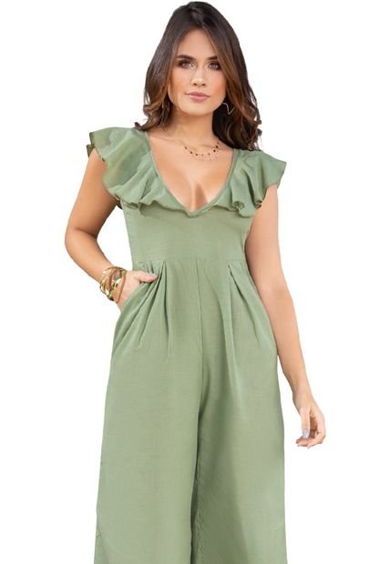 Enterizo Largo Juvenil Femenino Verde Oliva Atypical