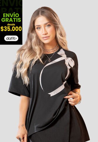 Camiseta Mujer Negro Atypical 105454 Atypical