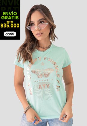 Camiseta Mujer Azul Atypical 104511