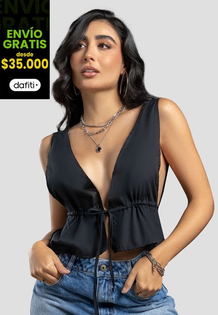 Blusa Mujer Negro Atypical 104344