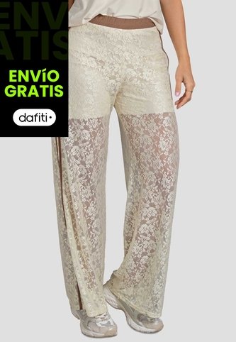 Pantalón Mujer Crema Atypical 114056 Atypical