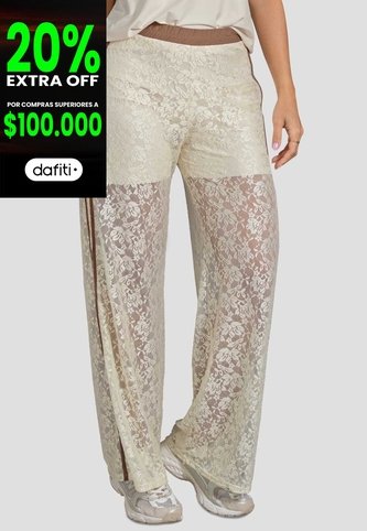 Pantalón Mujer Crema Atypical 114056 Atypical