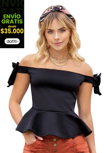 Blusa Mujer Negro Atypical 83278