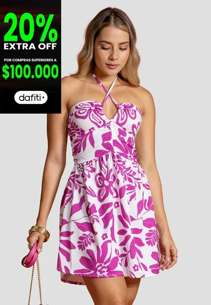 Vestido Mujer Estampado Atypical 114237