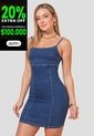 Vestido Mujer Azul Medio Atypical 113623 de Atypical