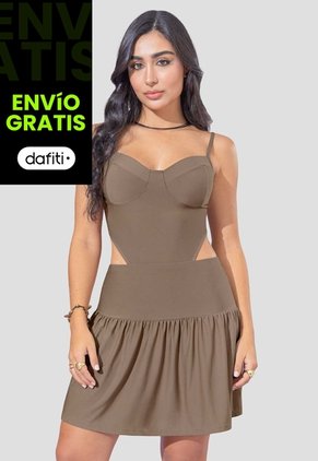 Vestido Mujer Chocolate Atypical 111935