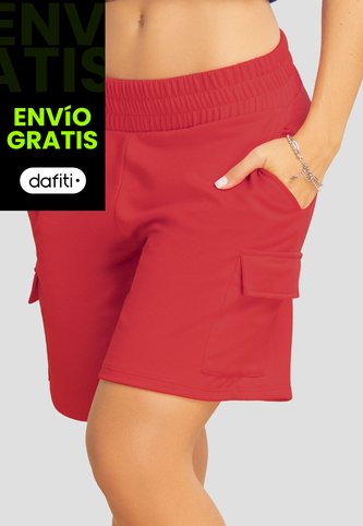 Bermuda Short Mujer Rojo Atypical 693 Atypical