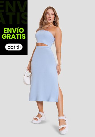 Vestido Mujer Azul Claro Atypical 106872 Atypical