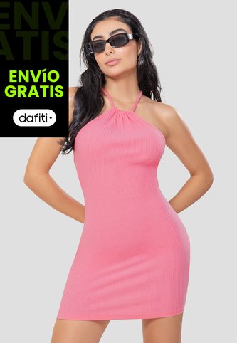 Vestido Corto Mujer Rosado Atypical 104941 Atypical