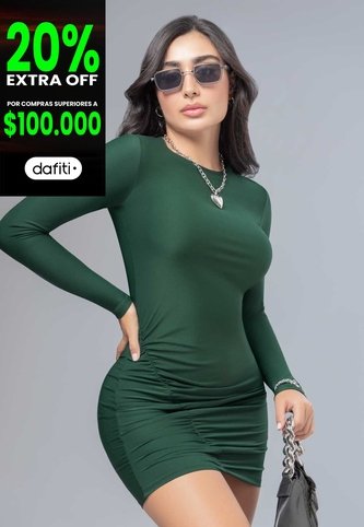 Vestido Mujer Verde Pino Atypical 111802 Atypical