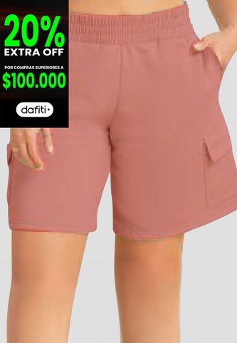 Bermuda Short Mujer Palo De Rosa Oscuro Atypical 693 Atypical