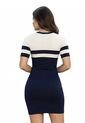Vestido Corto Mujer Azul Navy Atypical 87064 de Atypical