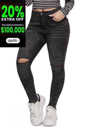 Jean Mujer Negro Atypical 2135 Atypical