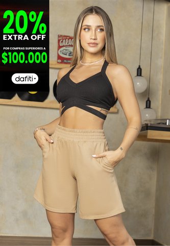 Bermuda Short Mujer Caramelo Atypical 6667 Atypical