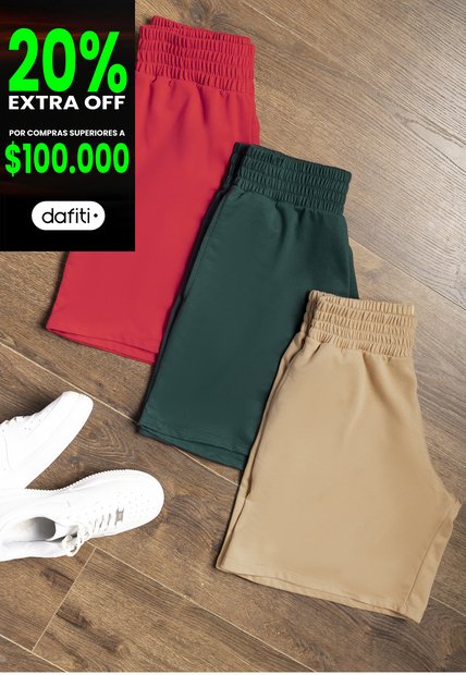 Bermuda Short Mujer Rojo Atypical 6667