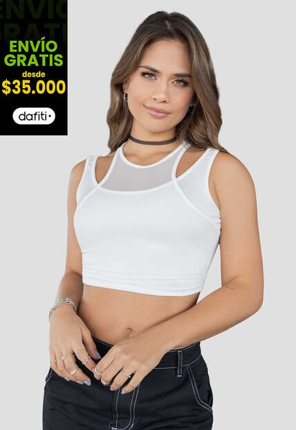 Camiseta Paq X2 Mujer Blanco Atypical 478