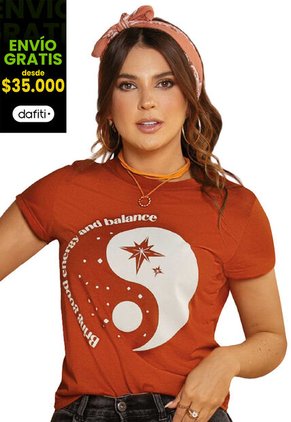 Camiseta Mujer Naranja Atypical 89129