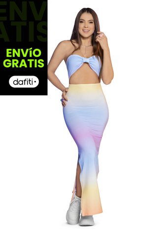 Vestido Largo Mujer Estampado Atypical 4543 Atypical