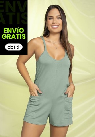 Enterizo Corto Mujer Verde Oliva Atypical 2256 Atypical