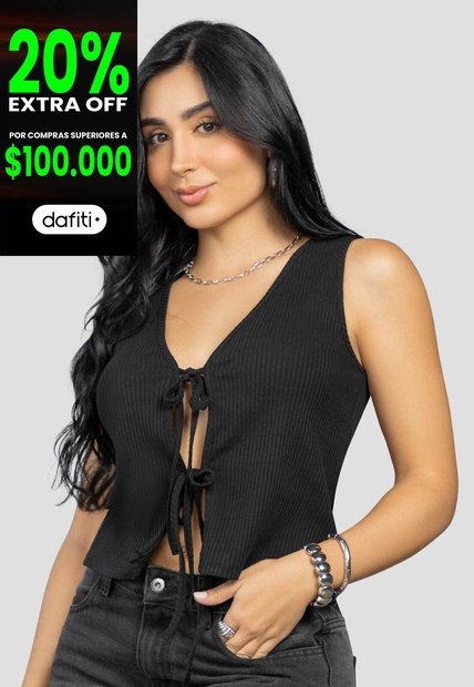 Blusa Mujer Negro Atypical 113879