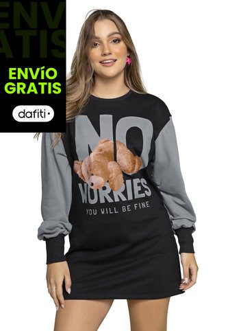 Vestido Corto Mujer Negro Atypical 2254 Atypical