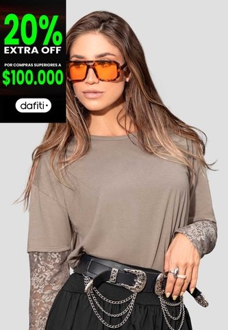 Camiseta Mujer Café Pardo Atypical 114040 Atypical
