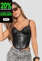 Corset Mujer Negro Atypical 113980 de Atypical