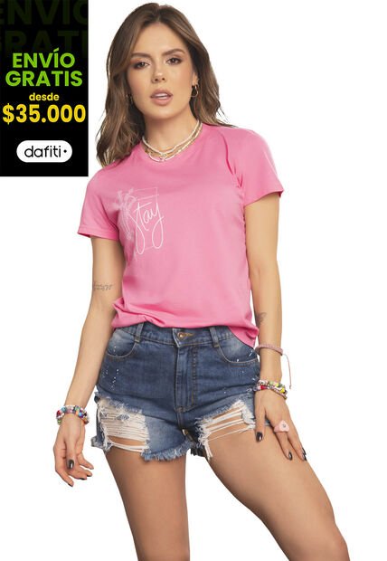 Camiseta Mujer Rosa Atypical 16741