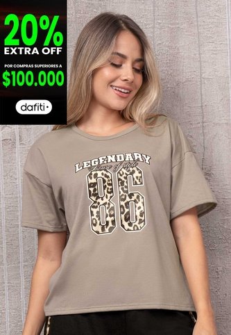 Camiseta Mujer Café Pardo Atypical 113791 Atypical